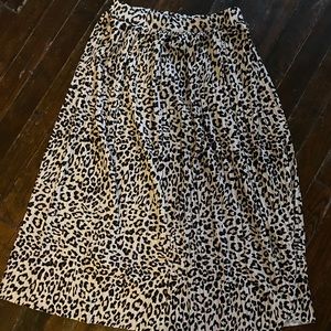 Cheetah Print Midi Skirt